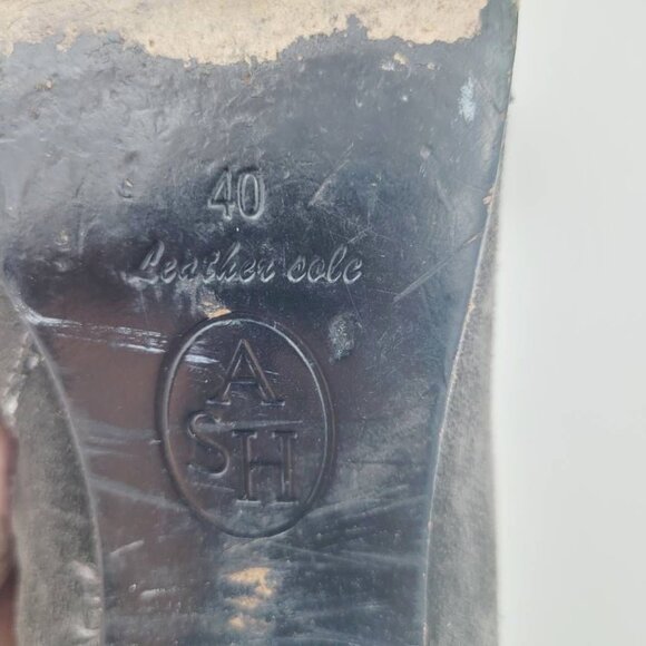 Ash Womens Cowboy Ankle Boots Booties Gray Block Heel Pointed Toe Zip 10 EUR 40 - Picture 8 of 9